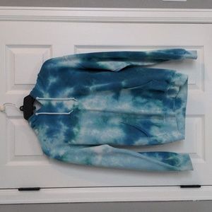 Artist union blue ti dye hoodie